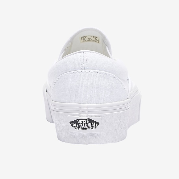Vans Womens Classic Slip on Platform White - Picture 6 of 9